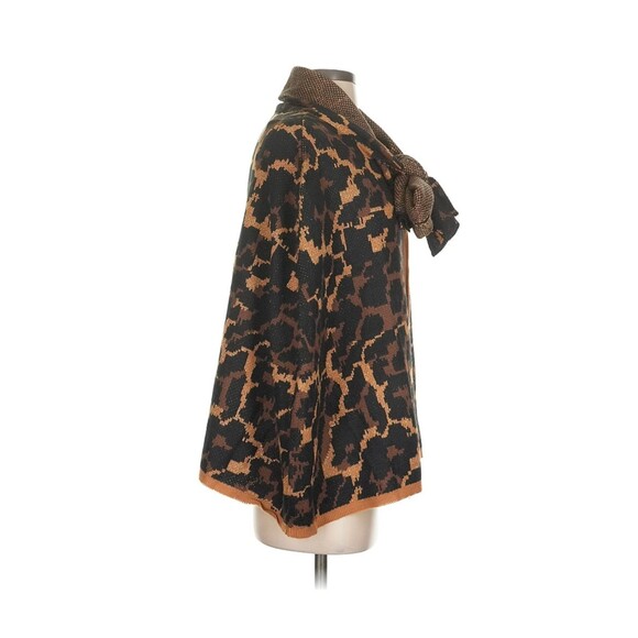 Betsey Johnson Leopard Sweater Cape Scarf Necktie One Size - Picture 5 of 6